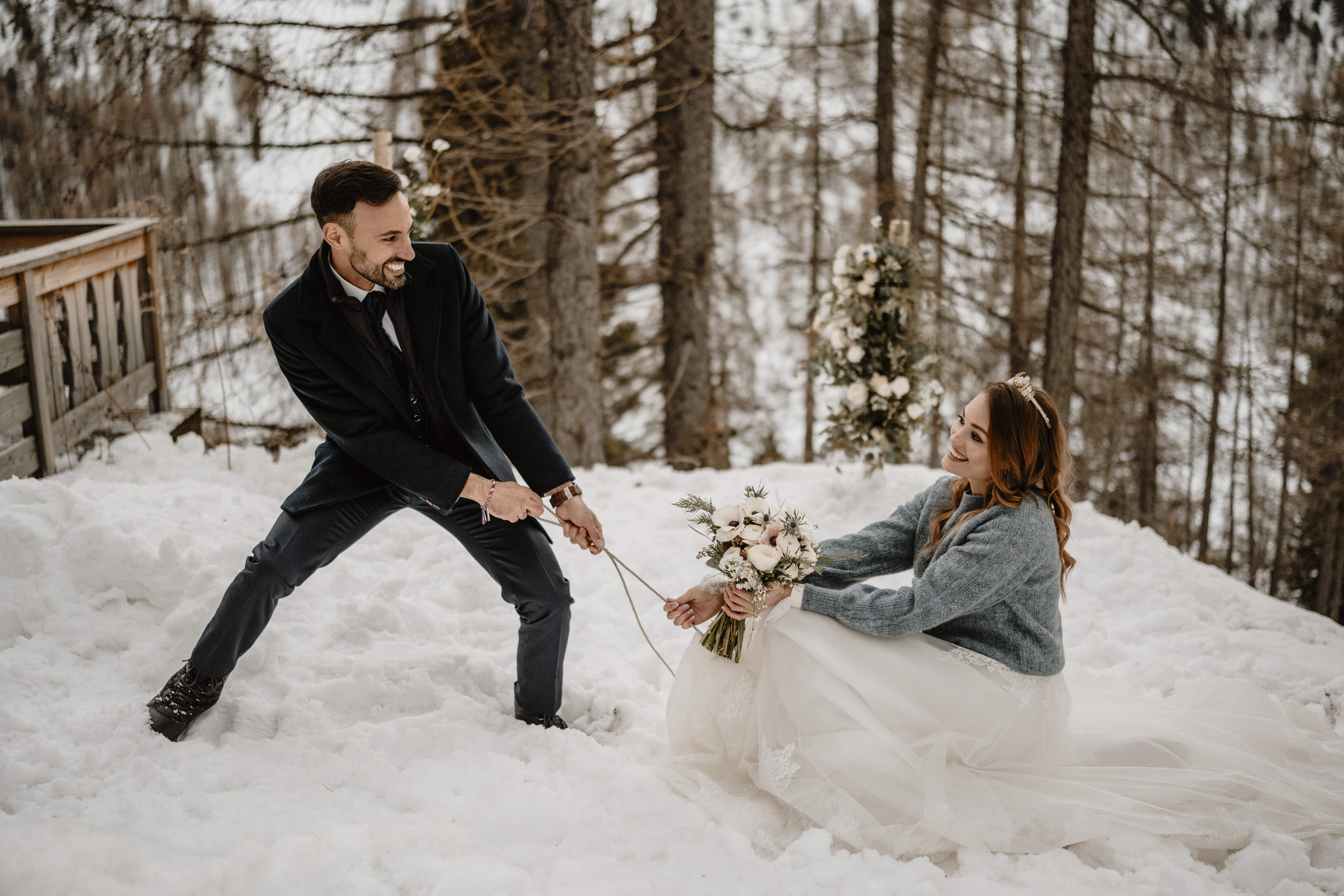 mariage hiver photographe mariage nomade isola 2000 french riviera cote d&rsquo;azur nice alpes-maritimes cannes menton monaco