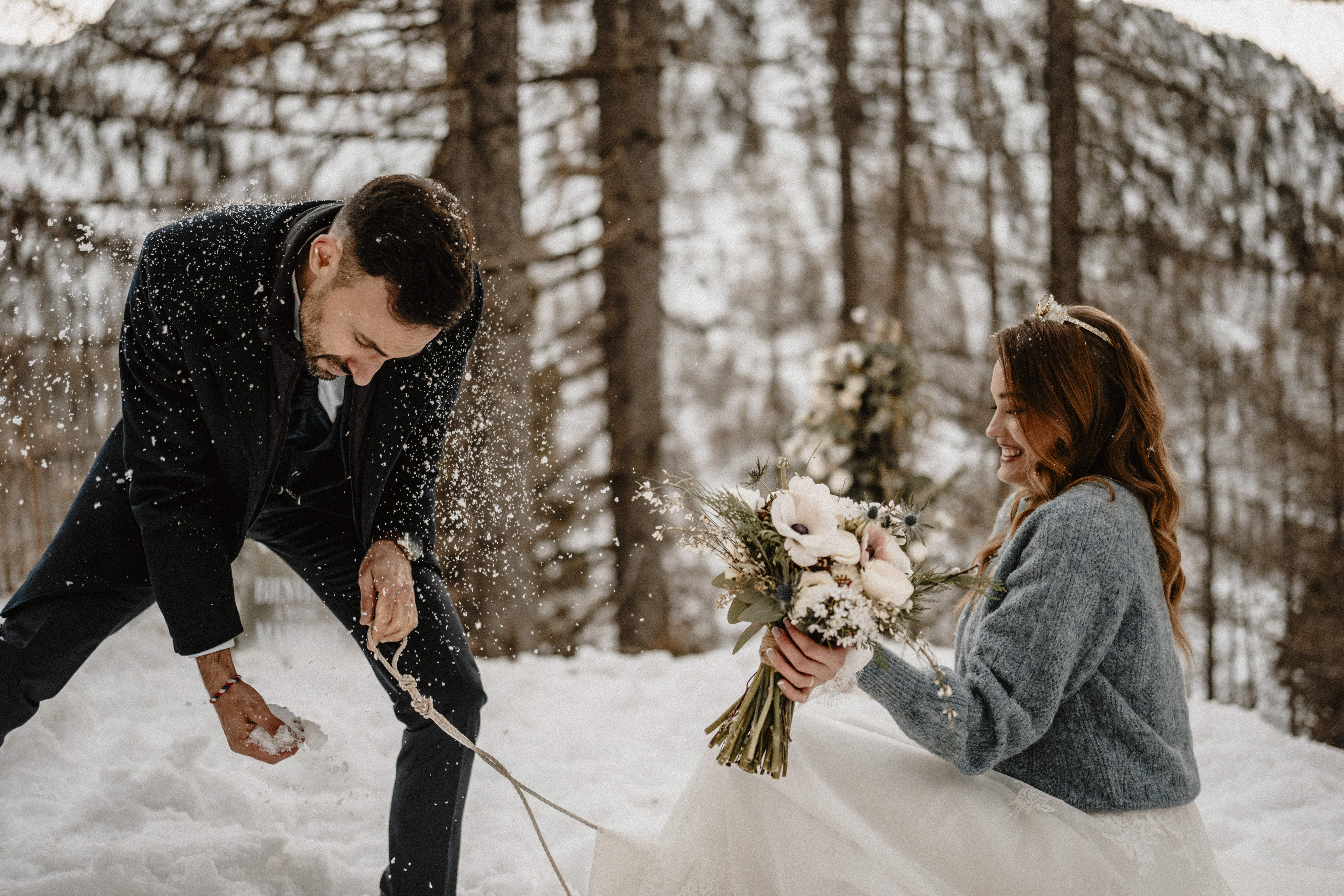 mariage hiver photographe mariage nomade isola 2000 french riviera cote d&rsquo;azur nice alpes-maritimes cannes menton monaco