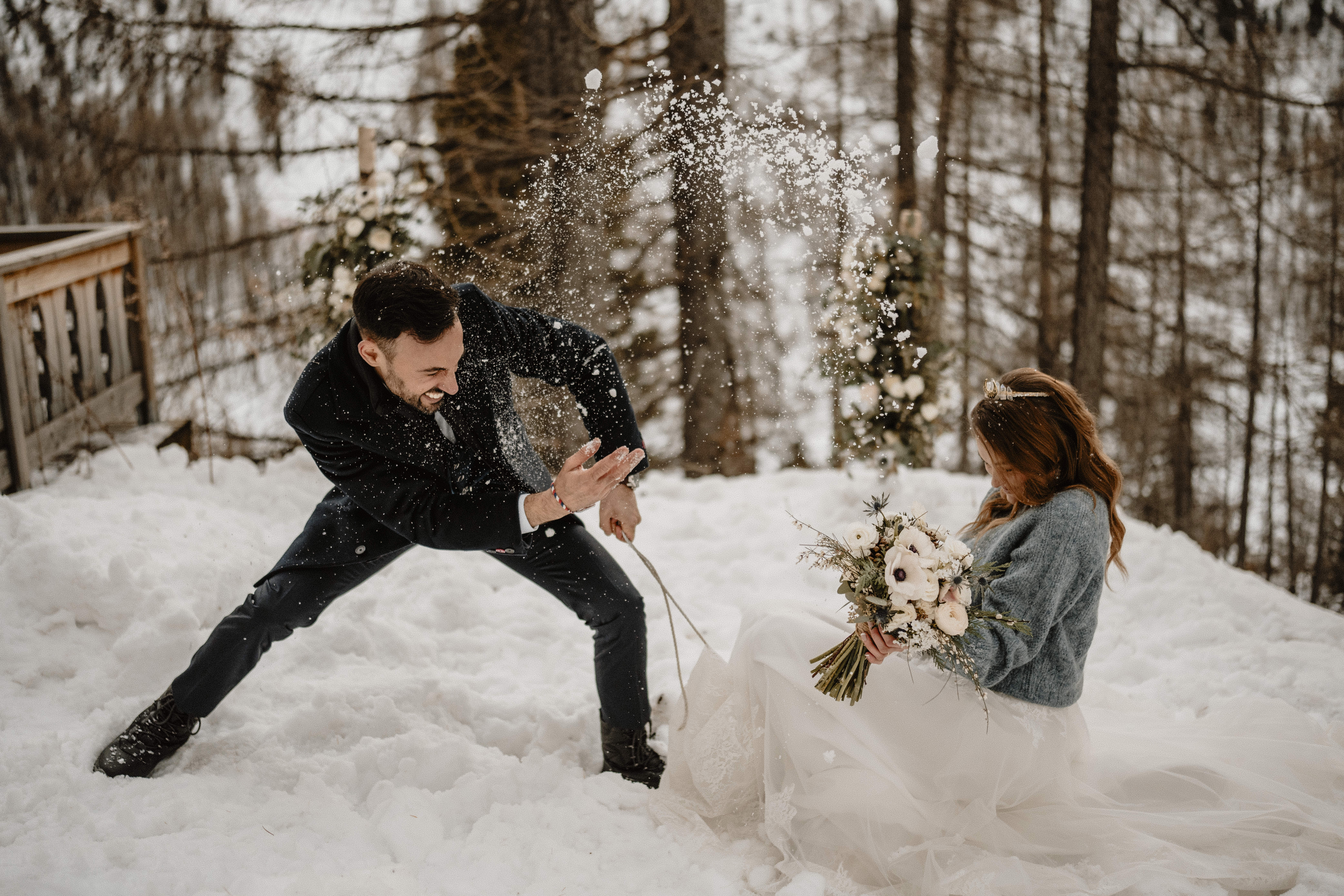 mariage hiver photographe mariage nomade isola 2000 french riviera cote d&rsquo;azur nice alpes-maritimes cannes menton monaco