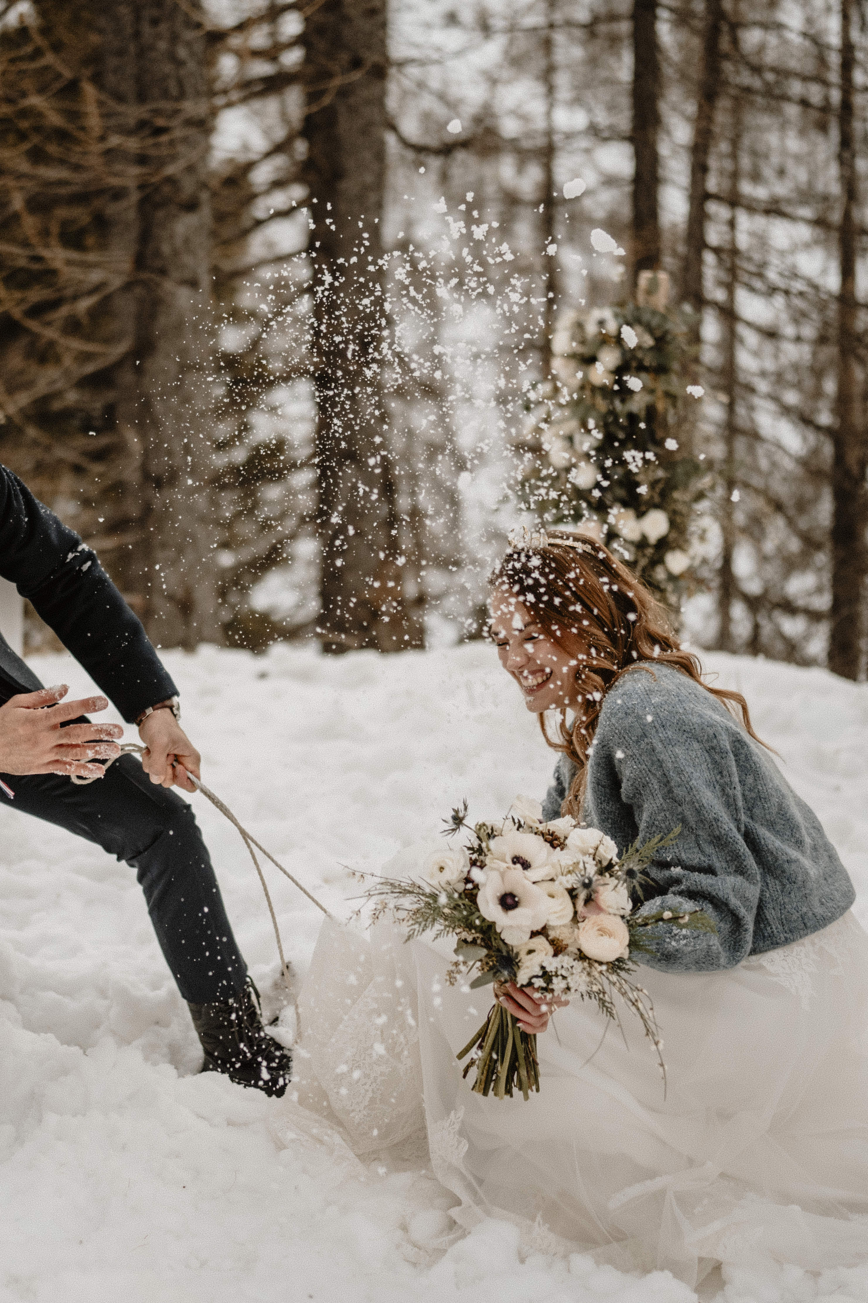 mariage hiver photographe mariage nomade isola 2000 french riviera cote d&rsquo;azur nice alpes-maritimes cannes menton monaco